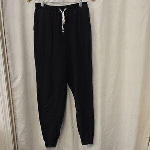 Zenana Outfitters Black Jogger Sweatpants with White Drawstring